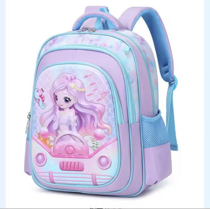 High-Capacity 3D Cartoon Two-Piece School Backpack Set 