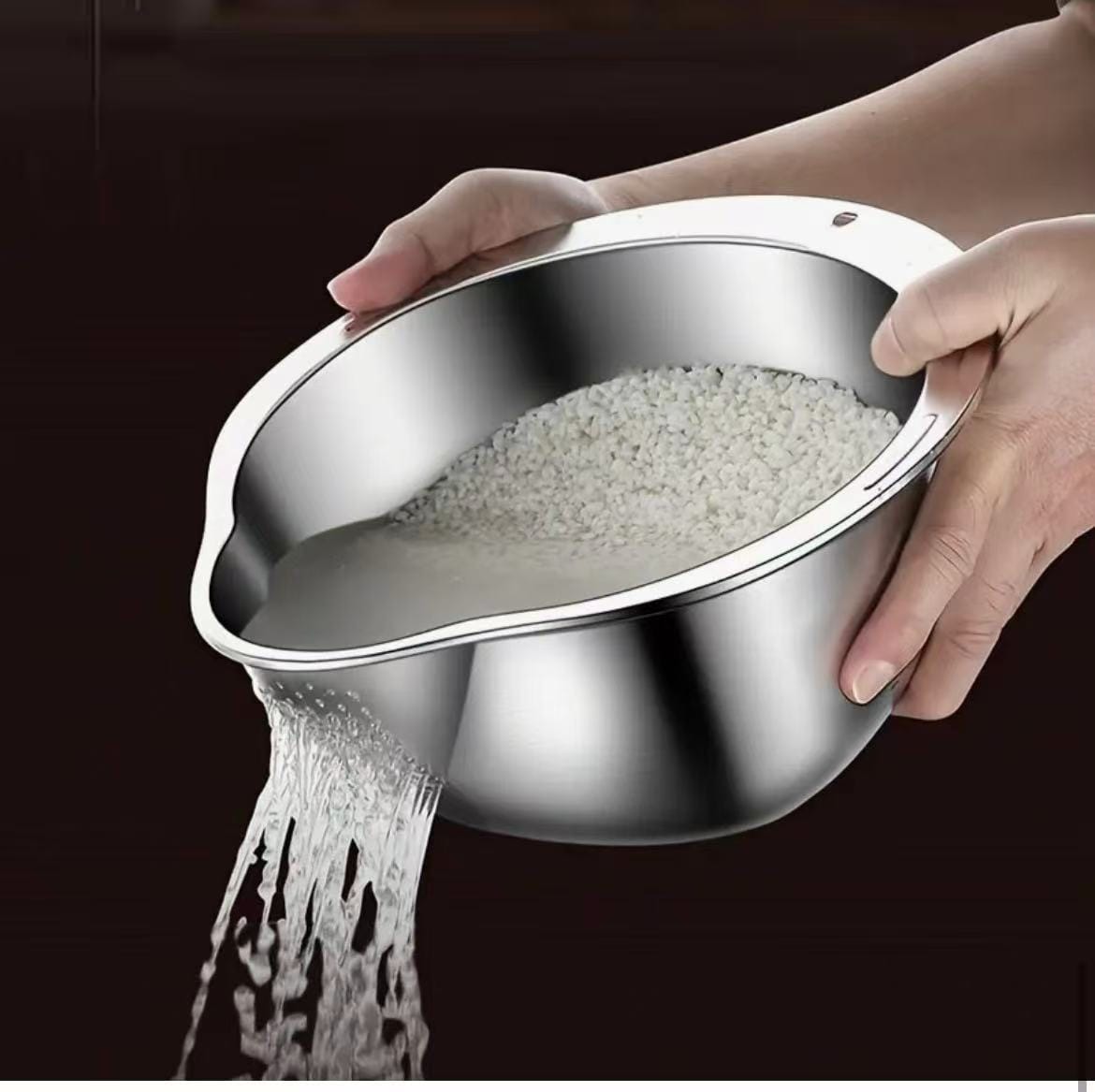 Stainless steel strainers and Colanders
