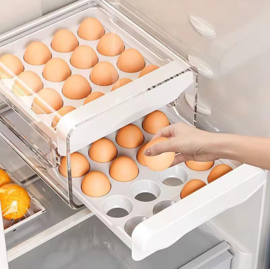 Double layered Acrylic Egg storage tray