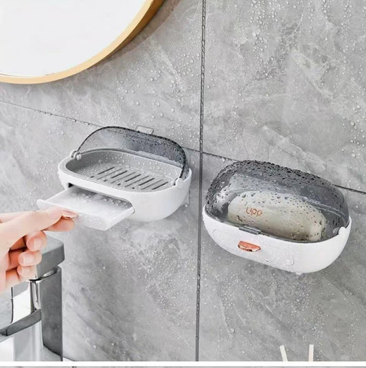 1pc Flip-Cover Wall-Mounted Soap Box