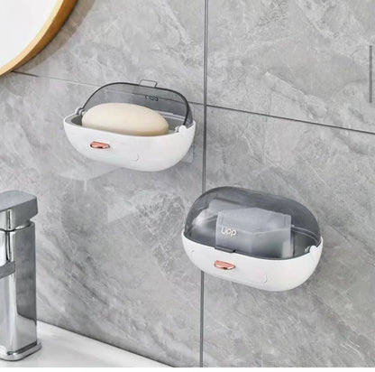 1pc Flip-Cover Wall-Mounted Soap Box