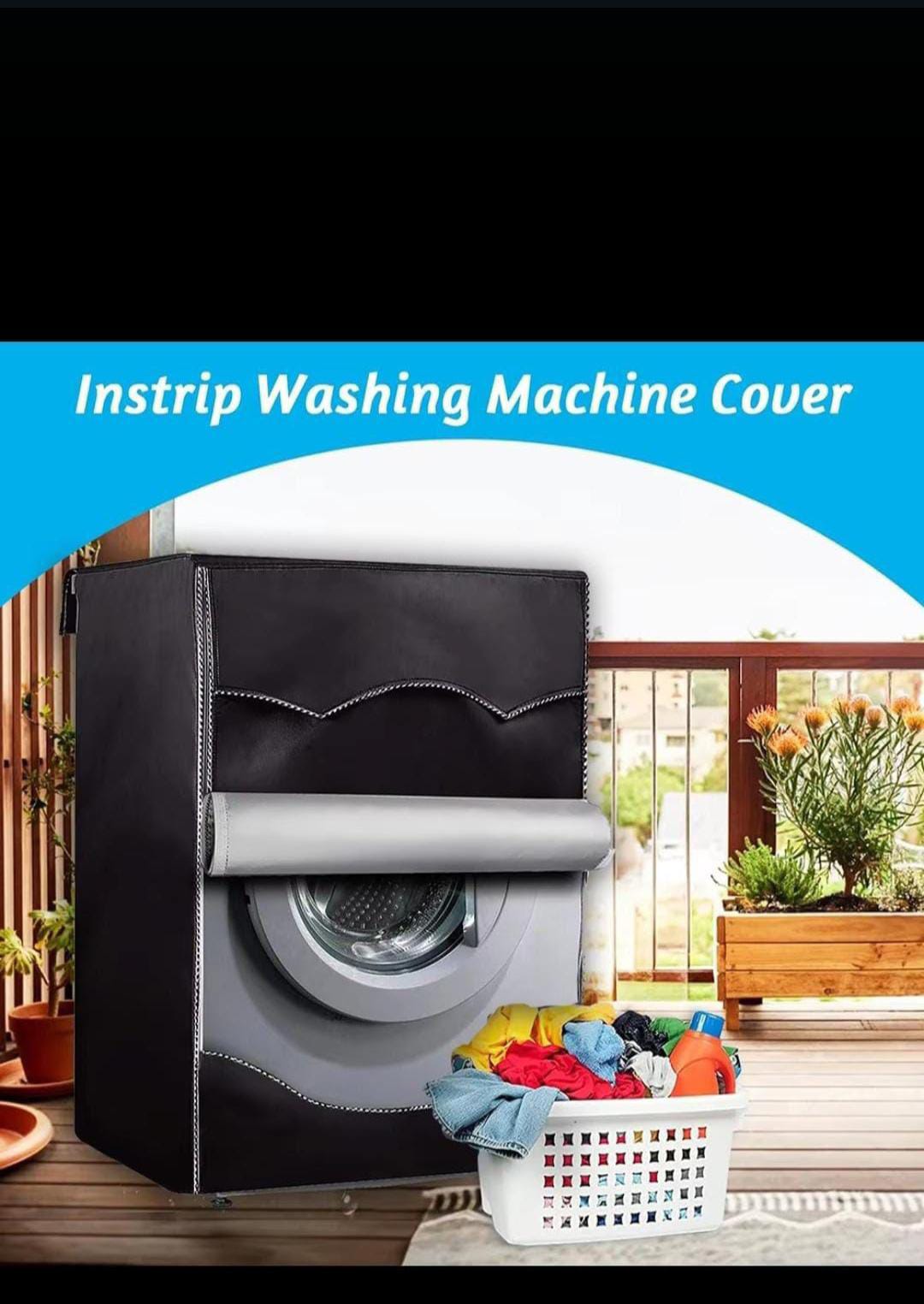 Front load washing machine cover(black)