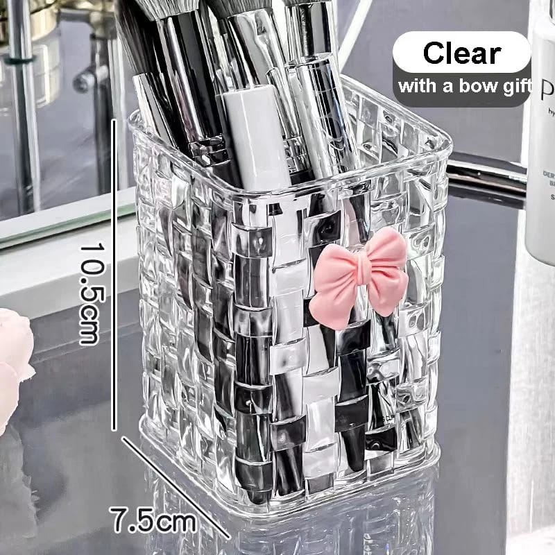 Acrylic makeup brushes storage /desk organizer