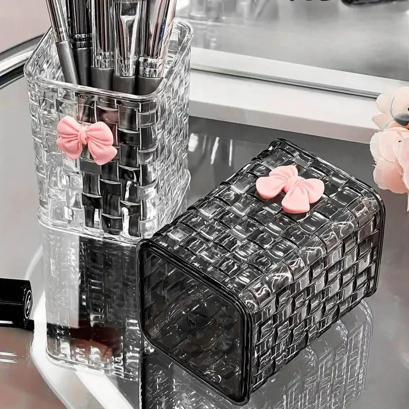 Acrylic makeup brushes storage /desk organizer