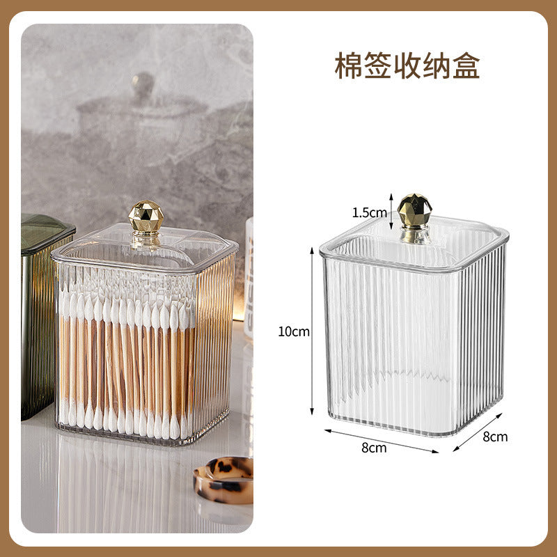 Cotton swab storage box