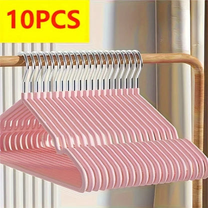 10pcs clothes hangers with antislip stainless steel hook