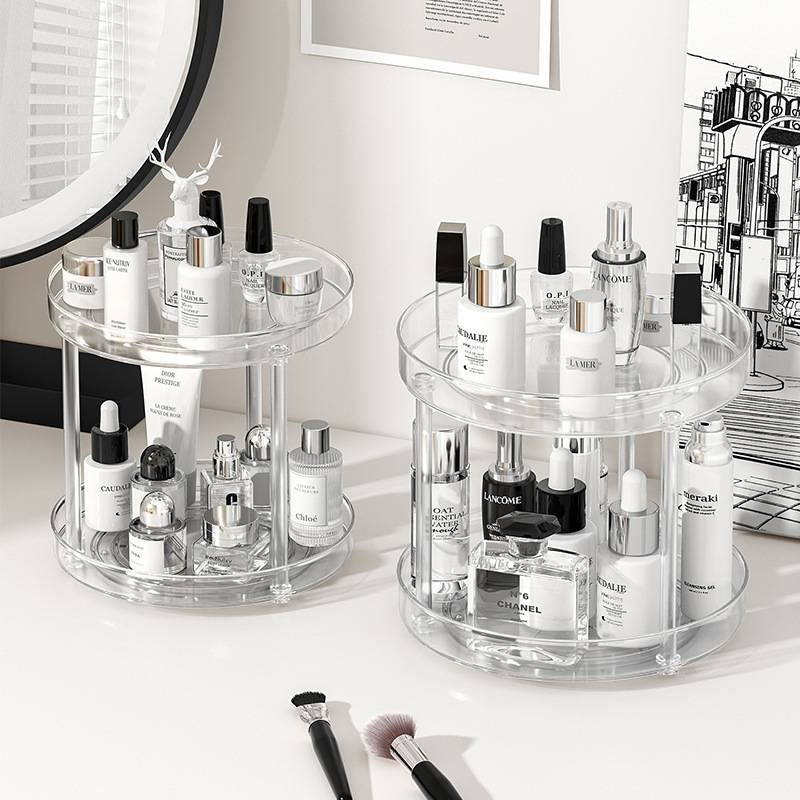 2 Tier Acrylic Lazy Susan/Rotating Multipurpose Organizer