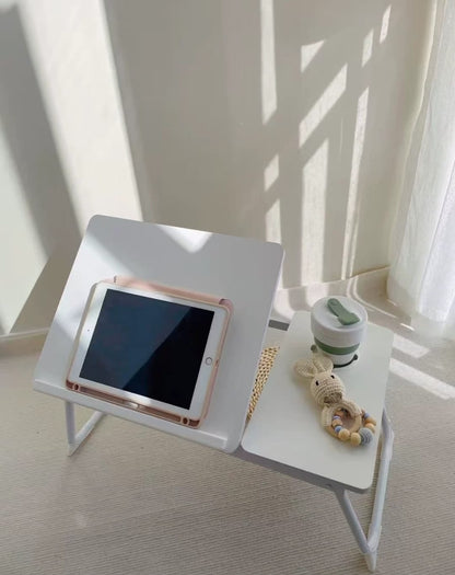 Adjustable Tilting Laptop Folding Table Stand Desk Bed Table with Foldable Legs