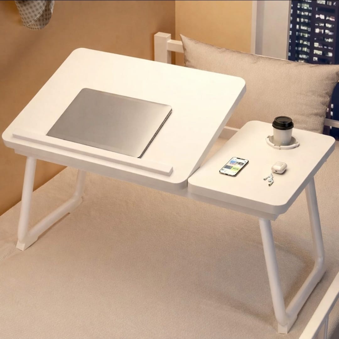 Adjustable Tilting Laptop Folding Table Stand Desk Bed Table with Foldable Legs