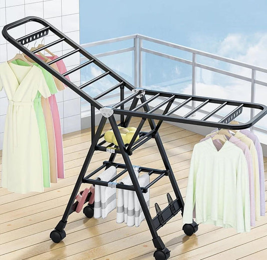Foldable Clothes Drying Rack with Wheels