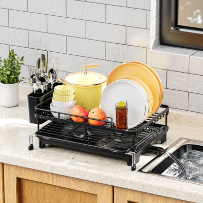 All-in-1 Single Layer Over-the-Sink Dish Drainer