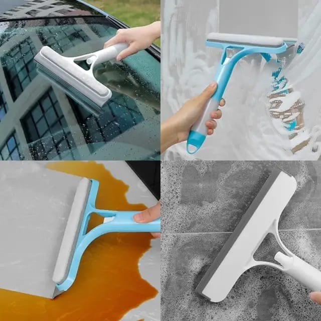 3-in-1 Car Spray Glass Double Sided Wiper Spray Window Squeegee