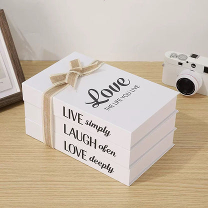 3pc Decor books for modern home decor