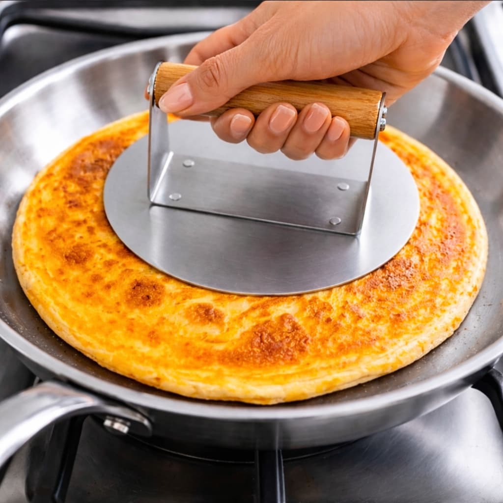 Heavy duty round stainless steel Chapati spinner\burger press 