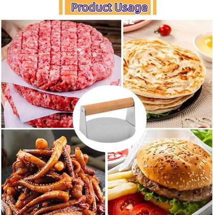 Heavy duty round stainless steel Chapati spinner\burger press 