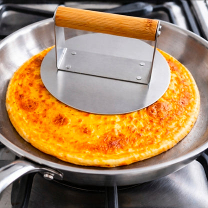 Heavy duty round stainless steel Chapati spinner\burger press 