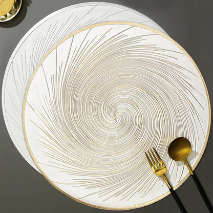 6pcs pvc non-woven, waterproof table mats