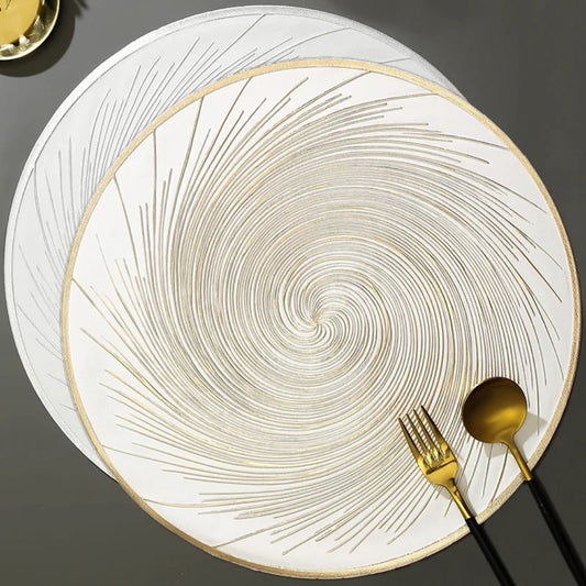 6pcs pvc non-woven, waterproof table mats