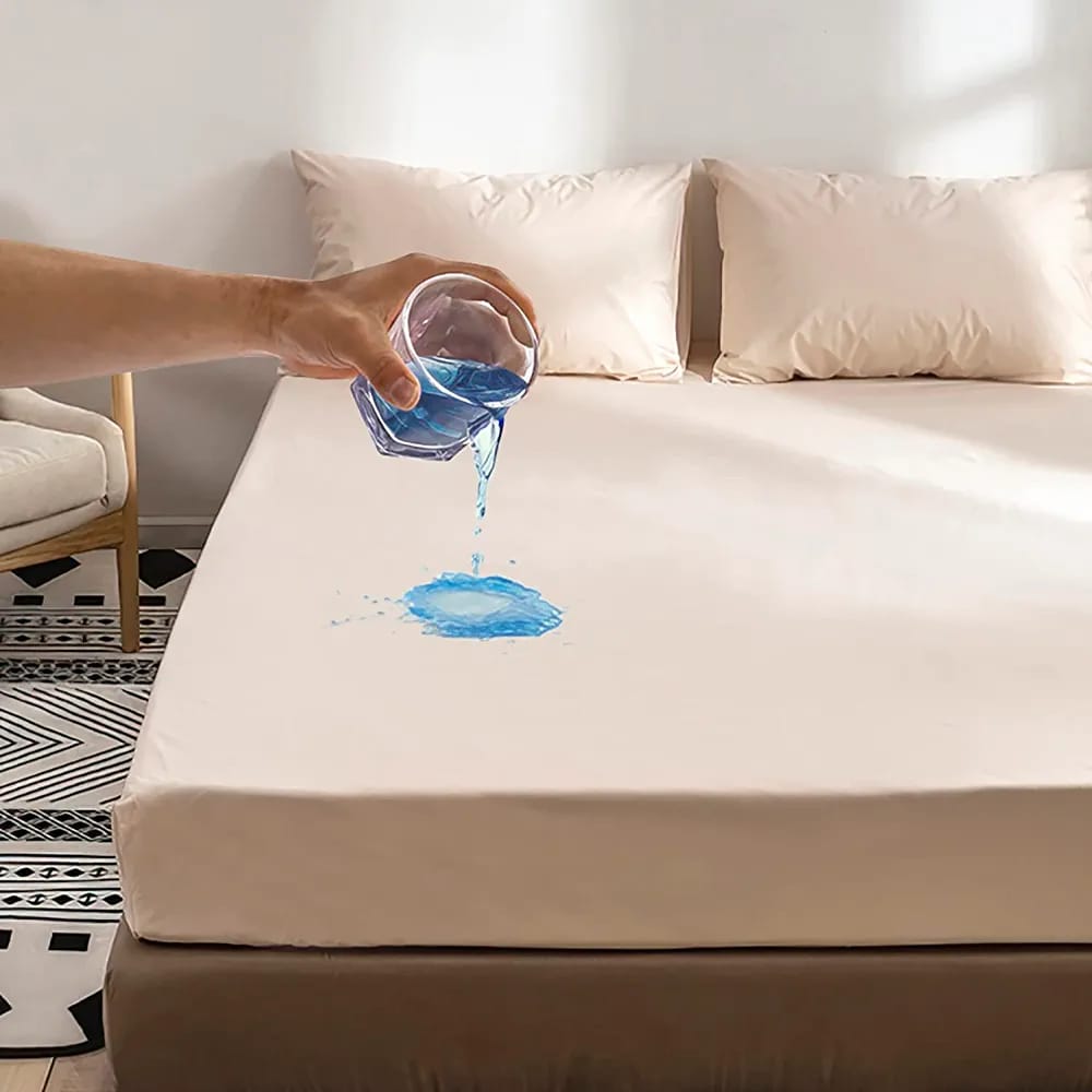 Waterproof Fitted sheet/Bamboo Matress protector Bed cover with elastic Band Terry Cloth Hypoarllergenic