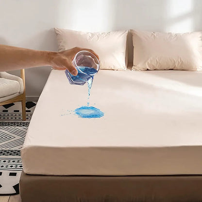 Waterproof Fitted sheet/Bamboo Matress protector Bed cover with elastic Band Terry Cloth Hypoarllergenic