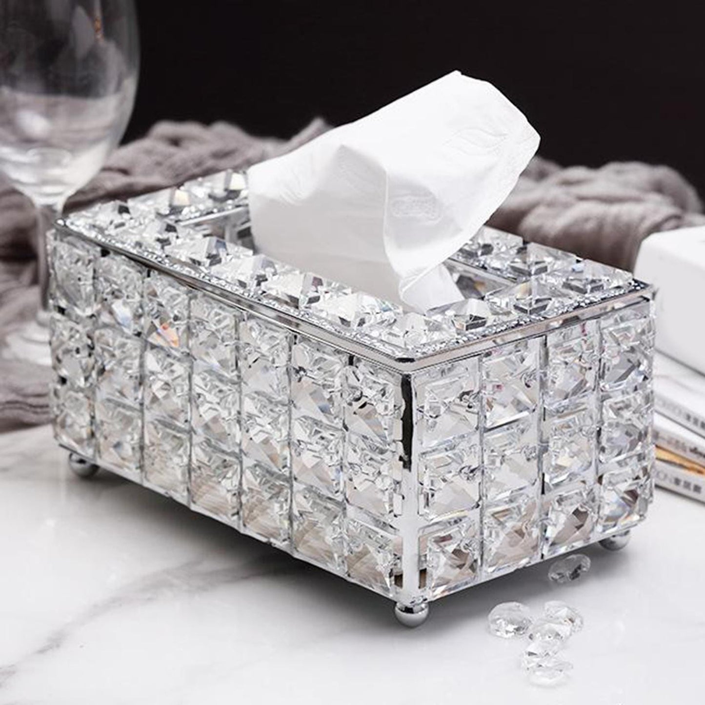 High quality crystal sparkling serviette holder 