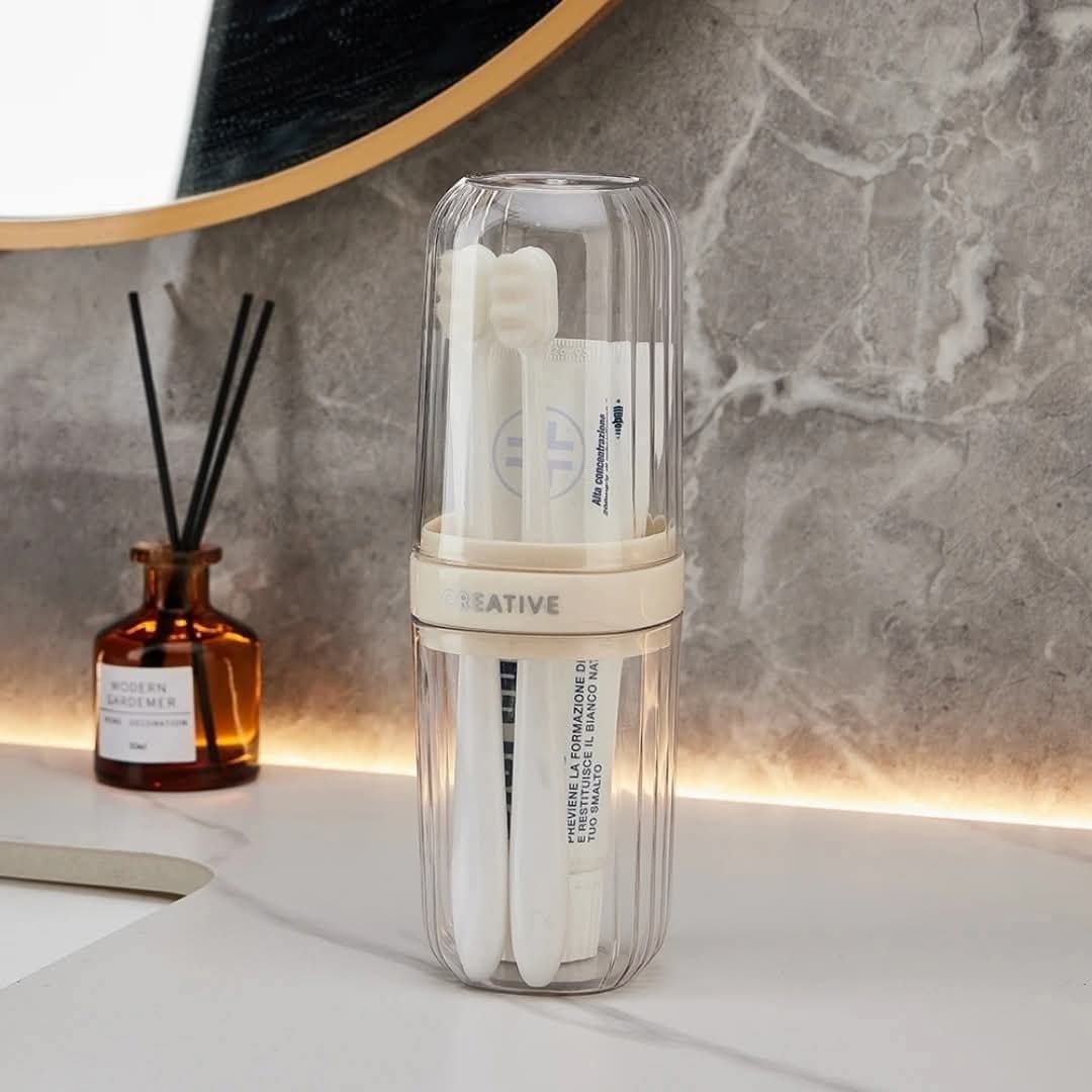 Travel toothbrush holder