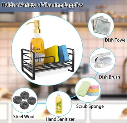 Metallic sink caddy With draining tray