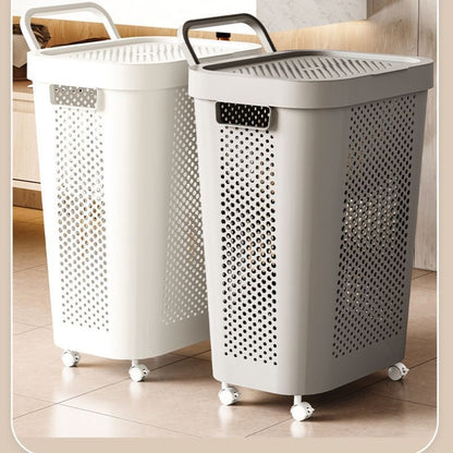 Rolling Laundry Hamper With Lid