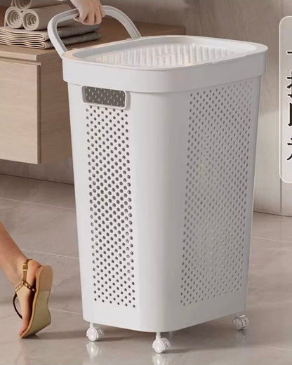 Rolling Laundry Hamper With Lid