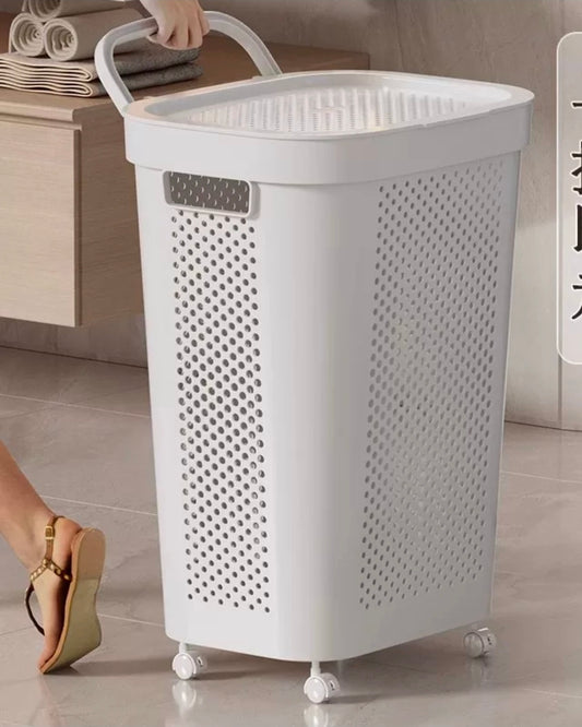 Rolling Laundry Hamper With Lid