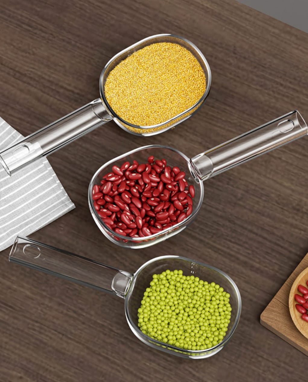 3 pcs Acrylic Scoop With Long Handle