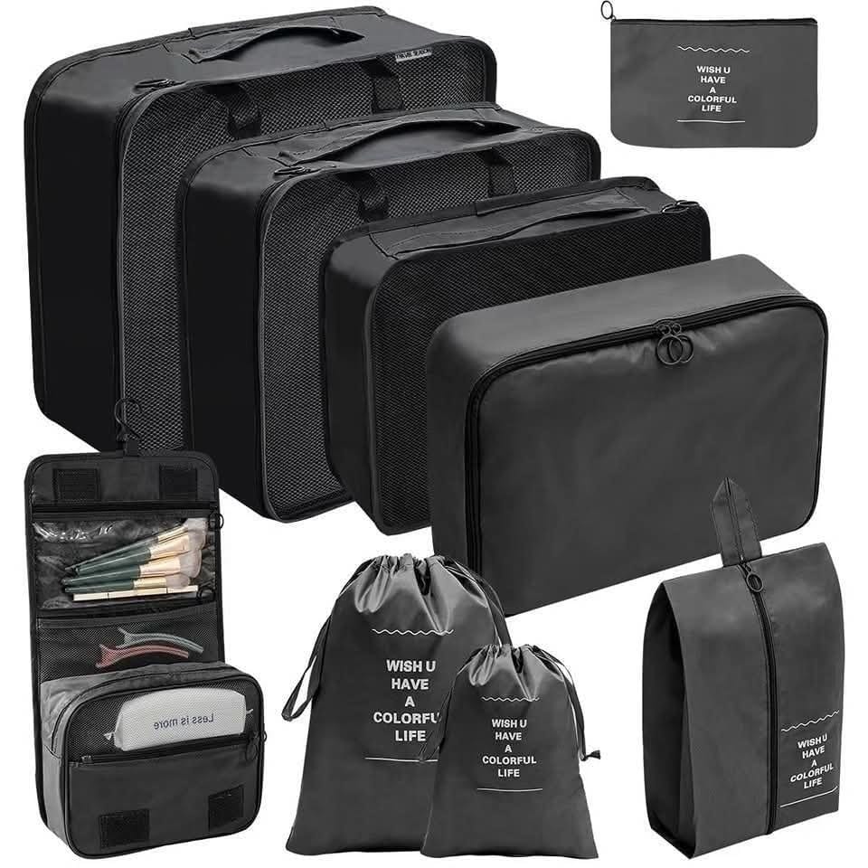 9pc Luggage Travel Organizers For Suitcase