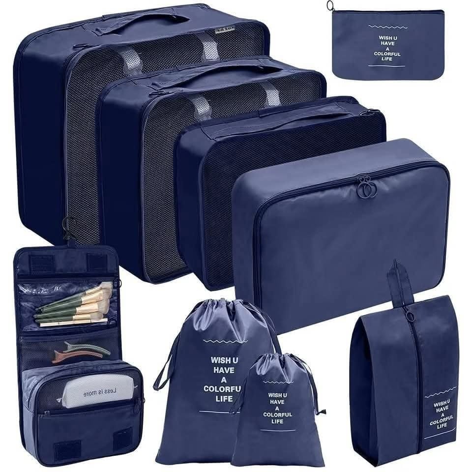 9pc Luggage Travel Organizers For Suitcase