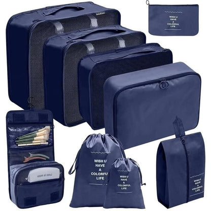 9pc Luggage Travel Organizers For Suitcase