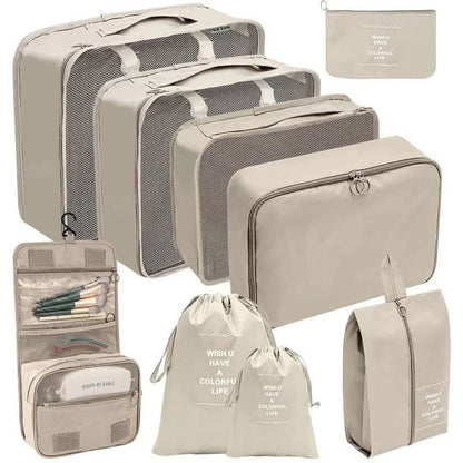 9pc Luggage Travel Organizers For Suitcase