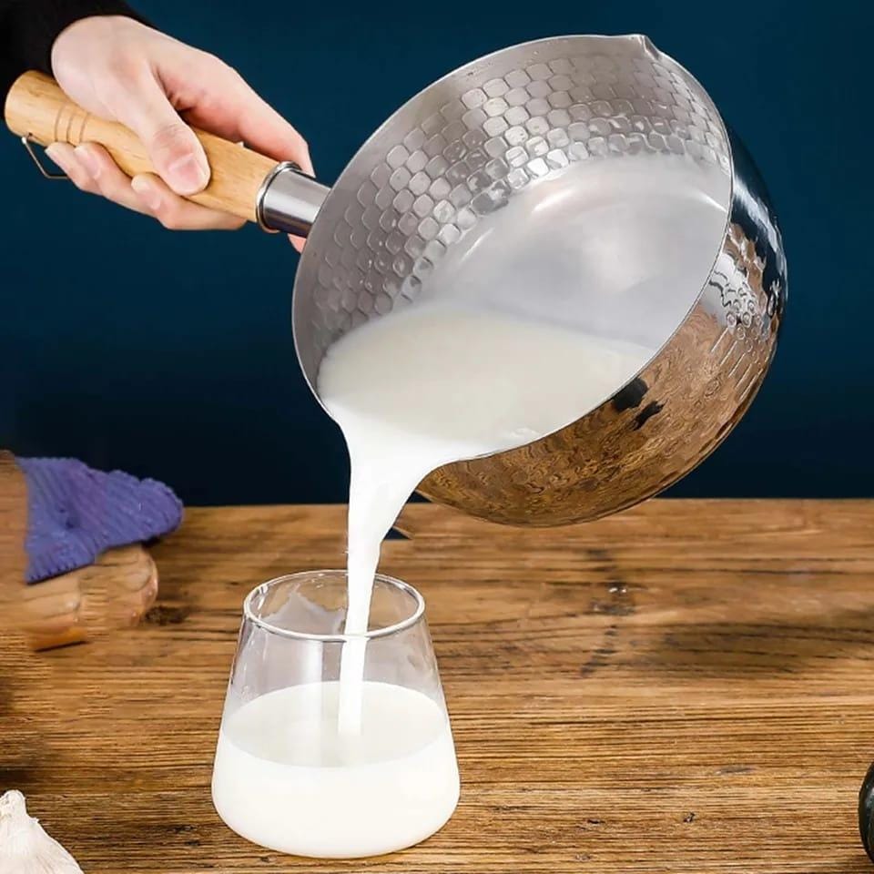 Stainless Steel Sufuria/Cookware With Wooden Handle