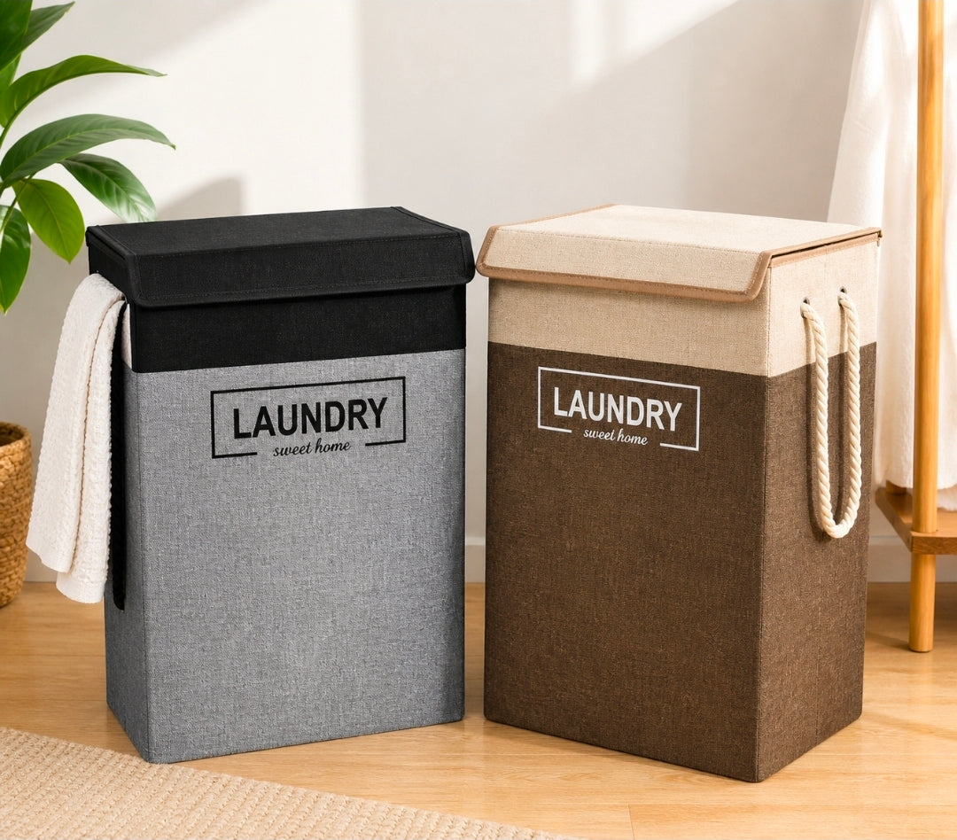 Foldable Laundry Basket With Lid