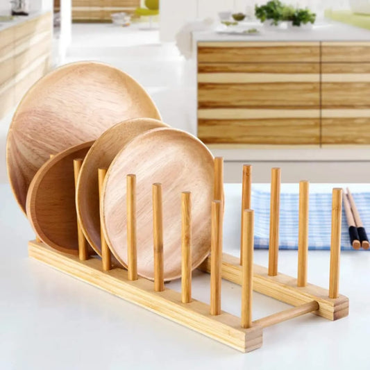 Bamboo Plate/Pot Lids Holder