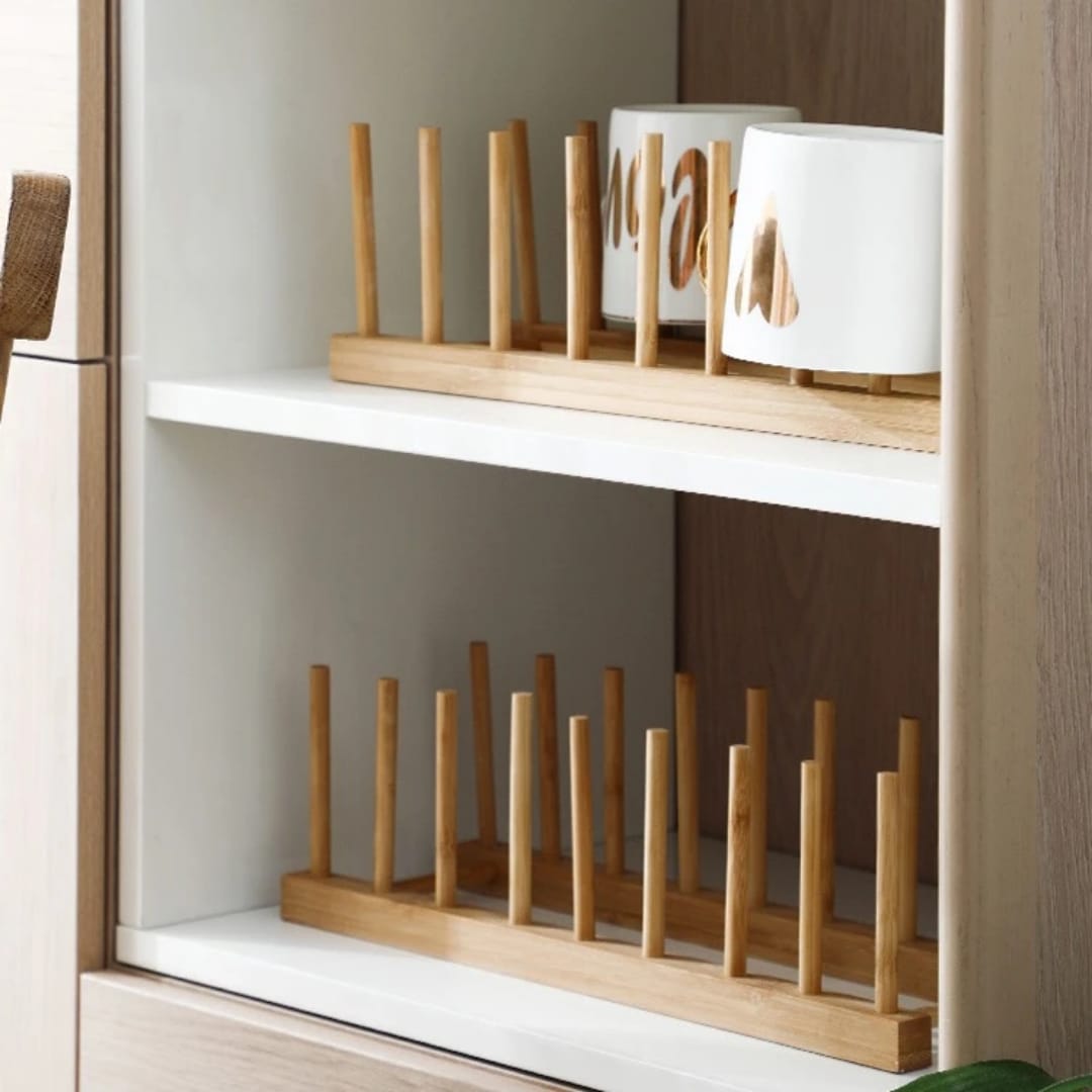 Bamboo Plate/Pot Lids Holder