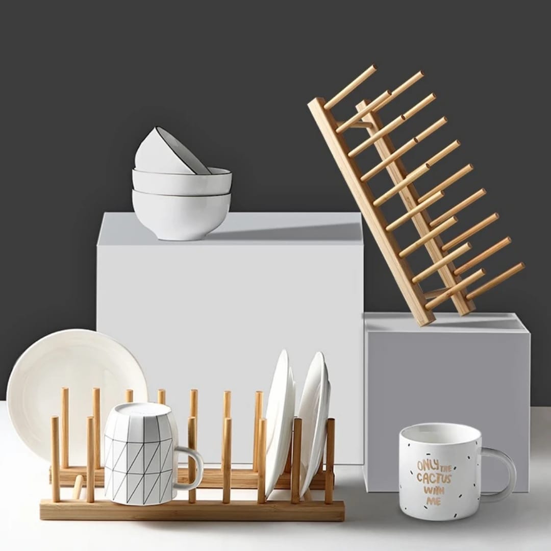 Bamboo Plate/Pot Lids Holder