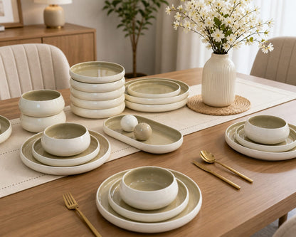 Elegant European Double Glaze Porcelain Dinner set 