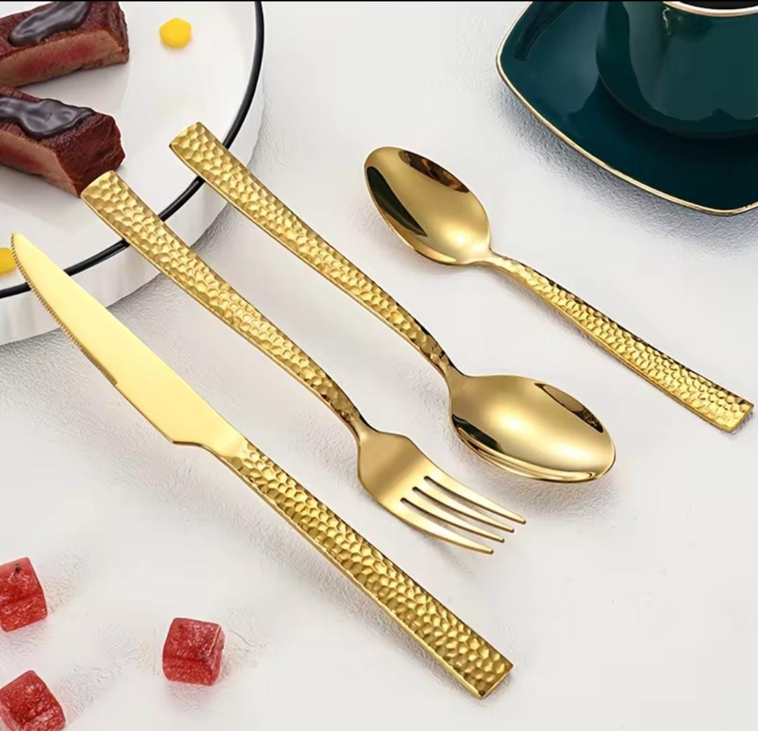 24pcs Luxury cutlery set stainless steel.