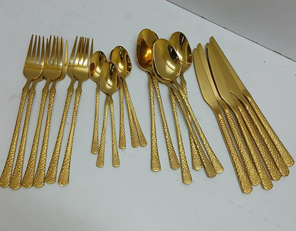 24pcs Luxury cutlery set stainless steel.
