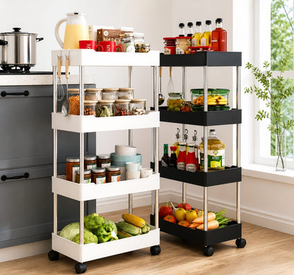 4 Tier Multipurpose Storage Rack With Wheels
