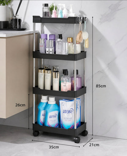 4 Tier Multipurpose Storage Rack With Wheels
