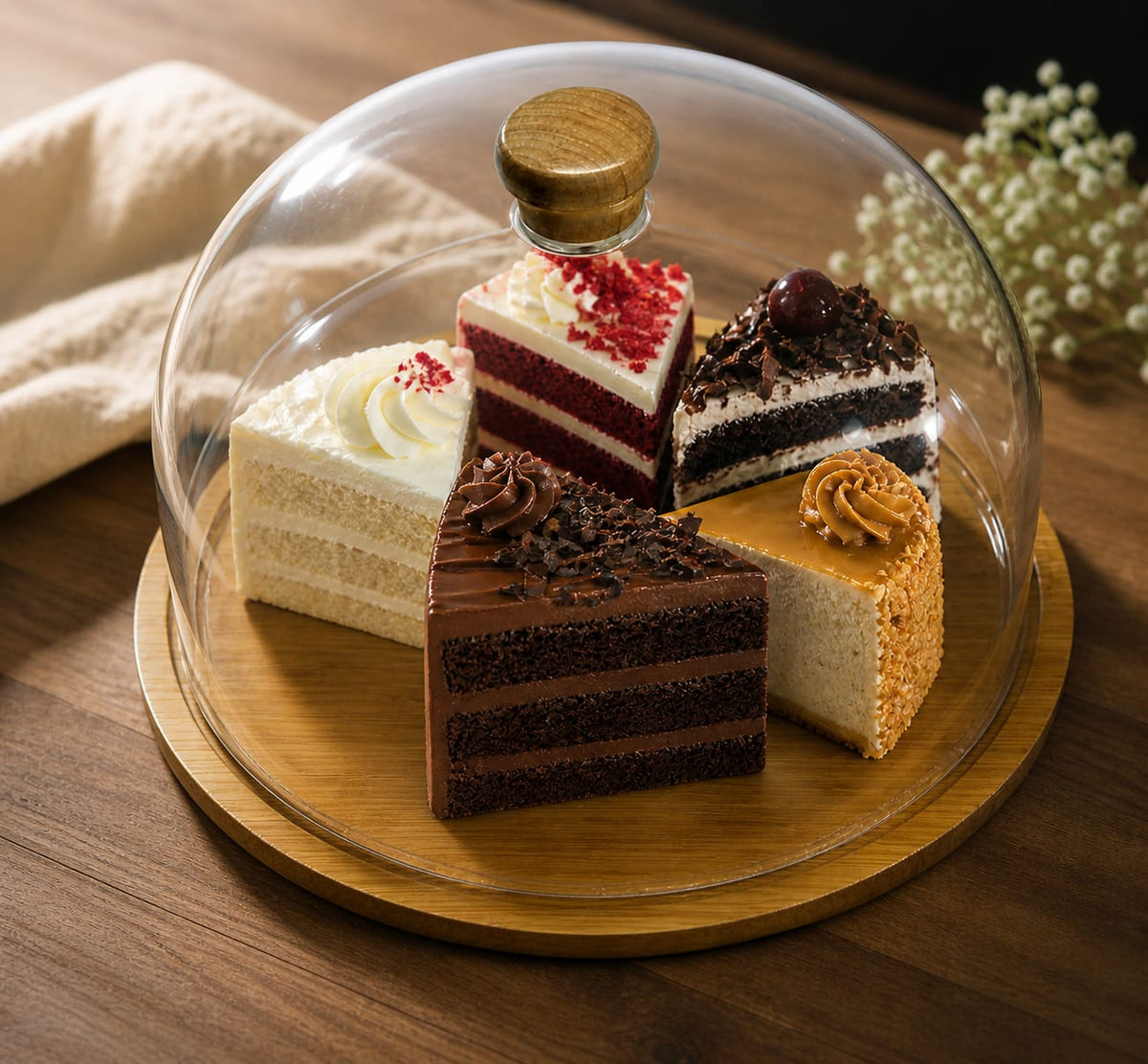 Bamboo Base Cake/Fruit Stand