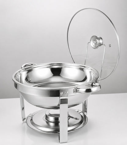 Elegant Round Stainless Steel Chafing Dish