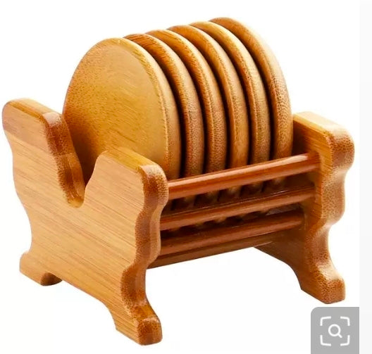 Bamboo Coaster Set