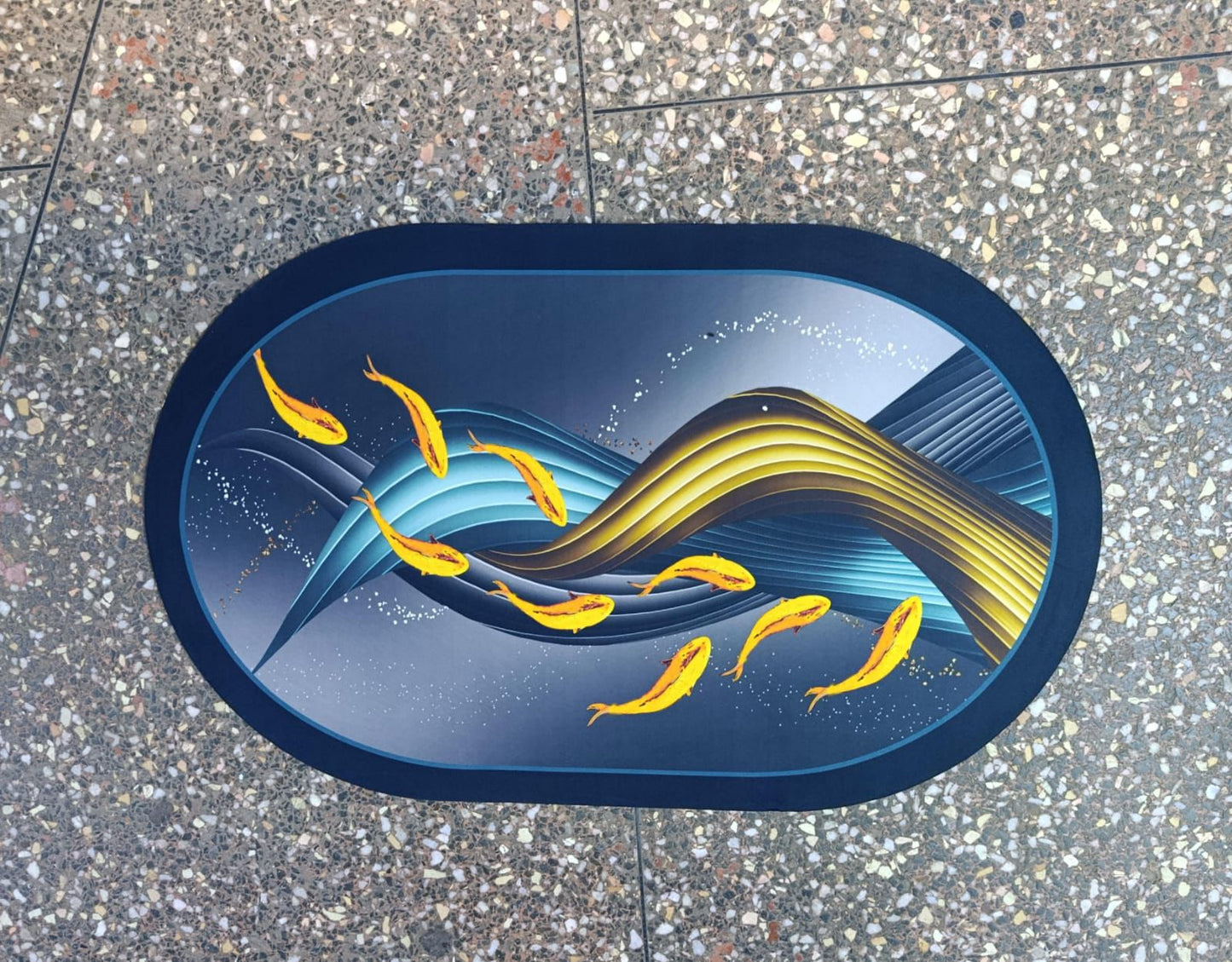Super Absorbent oval rubber Mat