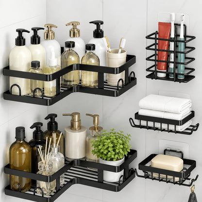 5pcs Corner Shower caddy shelf